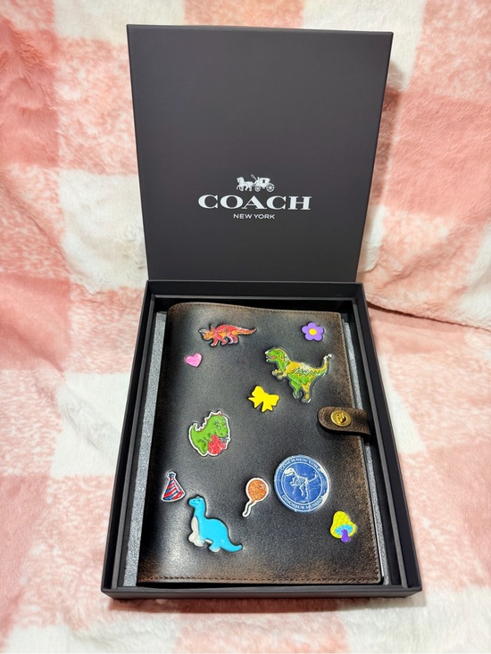 Coach Other - Coach rexy 10 th birthday notebook in loved leather with sticker print